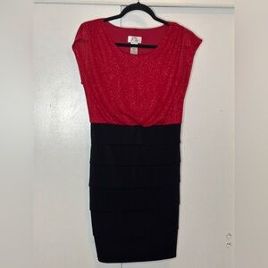 Sweet Storm Red and Black Mini Dress